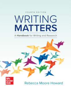 Writing Matters: A Handbook for Writing and Research 4th Edition - Original PDF