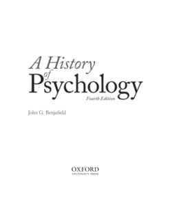 A History of Psychology 4th Edition - Original PDF