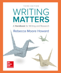 Writing Matters: A Handbook for Writing and Research (Comprehensive Edition with Exercises) 3rd Edition - Original PDF