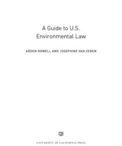 A Guide to U.S. Environmental Law 1st Edition - Original PDF