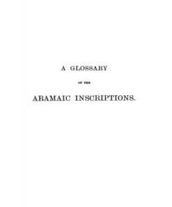 A Glossary of the Aramaic Inscriptions - Original PDF
